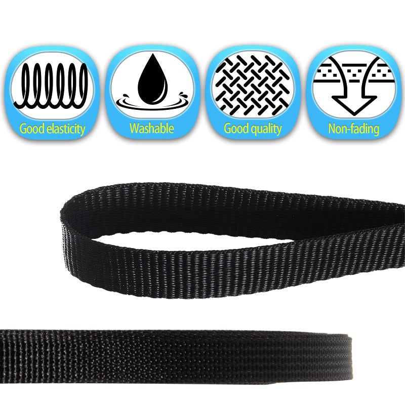 Flyshop 3/8-Inch 10mm Wide Black Straps Nylon Webbing 25 Yards - Image 5